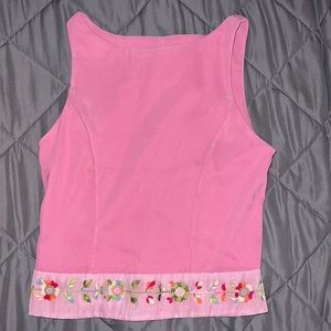RAMPAGE Pink flower tank crop